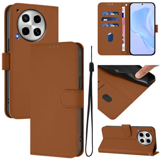 Skin Feel Solid Color Leather Phone Case with Lanyard, For Tecno Camon 30 4G / 5G, For Tecno Spark 20 Pro+ 4G, For Tecno Spark Go 2024 4G, For Tecno Pova 5 Pro 5G, For Tecno Pova Neo 3