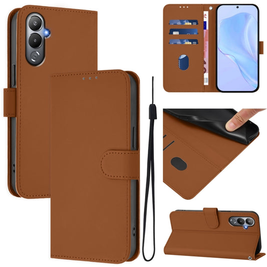Skin Feel Solid Color Leather Phone Case with Lanyard, For Tecno Pova 4, For Tecno Pova Neo 2, For Tecno Spark Go 2022 / 8C, For Tecno Spark 9T / 9 Pro, For Tecno Pova 3