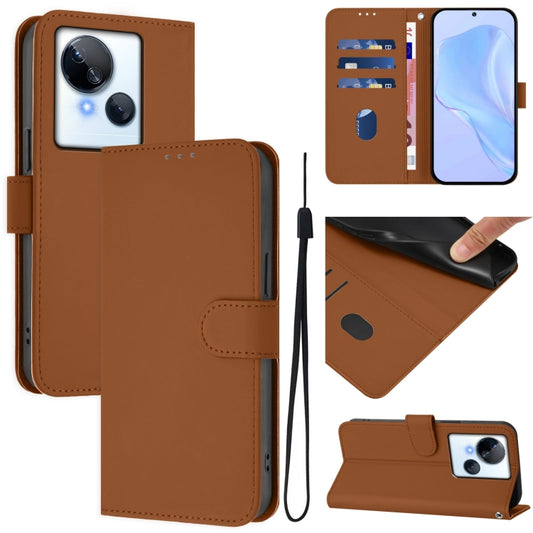 Skin Feel Solid Color Leather Phone Case with Lanyard, For Tecno Spark 10 5G, For Tecno Spark 10C / 10 4G, For Tecno Spark 10 Pro 4G, For Tecno Camon 19 / 19 Pro 5G, For Tecno Pova 4 Pro