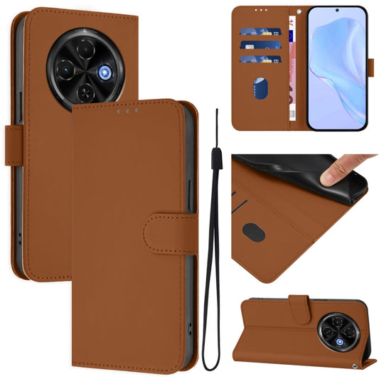 Skin Feel Solid Color Leather Phone Case with Lanyard, For Tecno Spark 30C 5G / Pop 9 5G, For Tecno Spark 30C, For Tecno Spark 20 Pro 5G, For Tecno Pop 6C, For Tecno Spark 10 Pro Magic