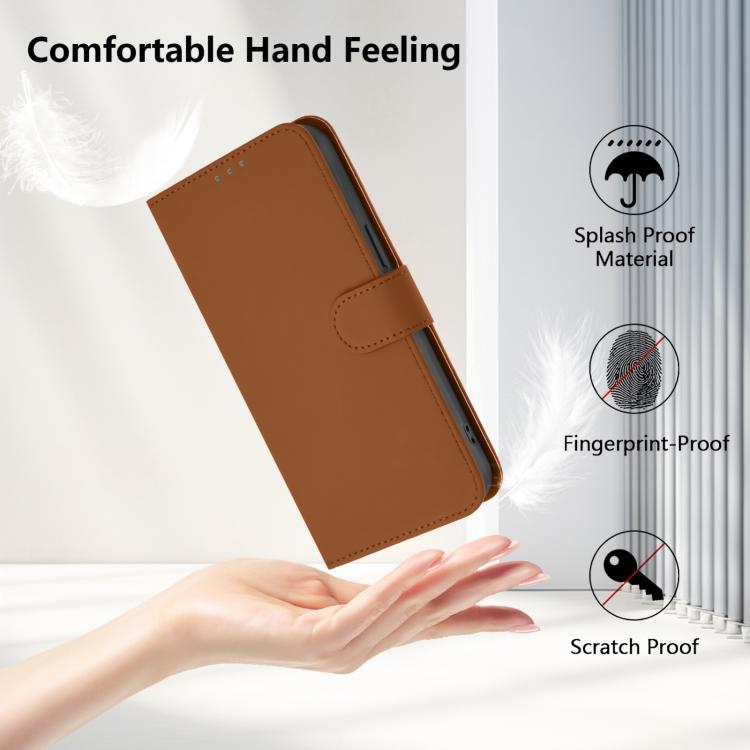 Skin Feel Solid Color Leather Phone Case with Lanyard, For Tecno Camon 15