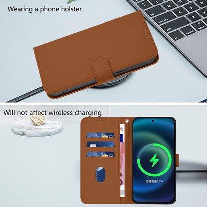 Skin Feel Solid Color Leather Phone Case with Lanyard, For Tecno Camon 15
