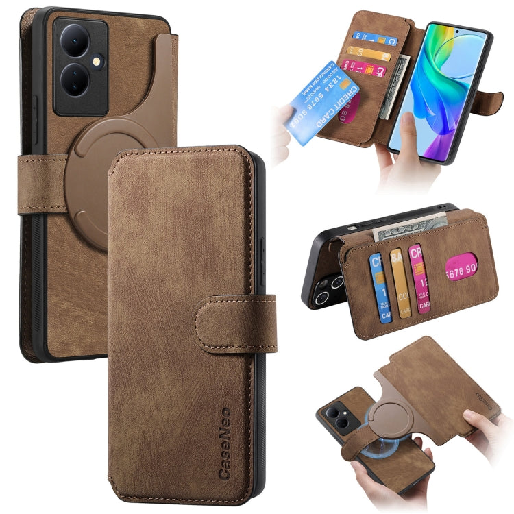 CaseNeo MagSafe RFID Anti-theft Retro Leather Phone Case, For vivo Y35+, For vivo V29 Lite, For vivo Y21s / Y32 / Y21T / Y3T
