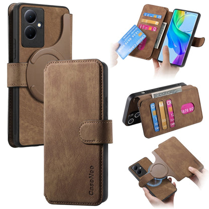 CaseNeo MagSafe RFID Anti-theft Retro Leather Phone Case, For vivo Y35+, For vivo V29 Lite, For vivo Y21s / Y32 / Y21T / Y3T