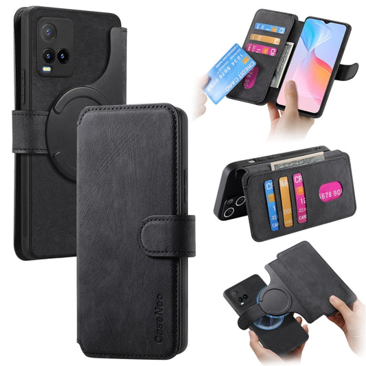 CaseNeo MagSafe RFID Anti-theft Retro Leather Phone Case, For vivo Y21s / Y32 / Y21T / Y3T
