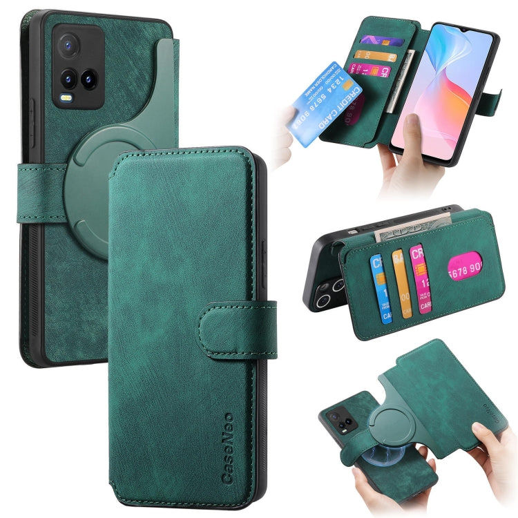CaseNeo MagSafe RFID Anti-theft Retro Leather Phone Case, For vivo Y35+, For vivo V29 Lite, For vivo Y21s / Y32 / Y21T / Y3T