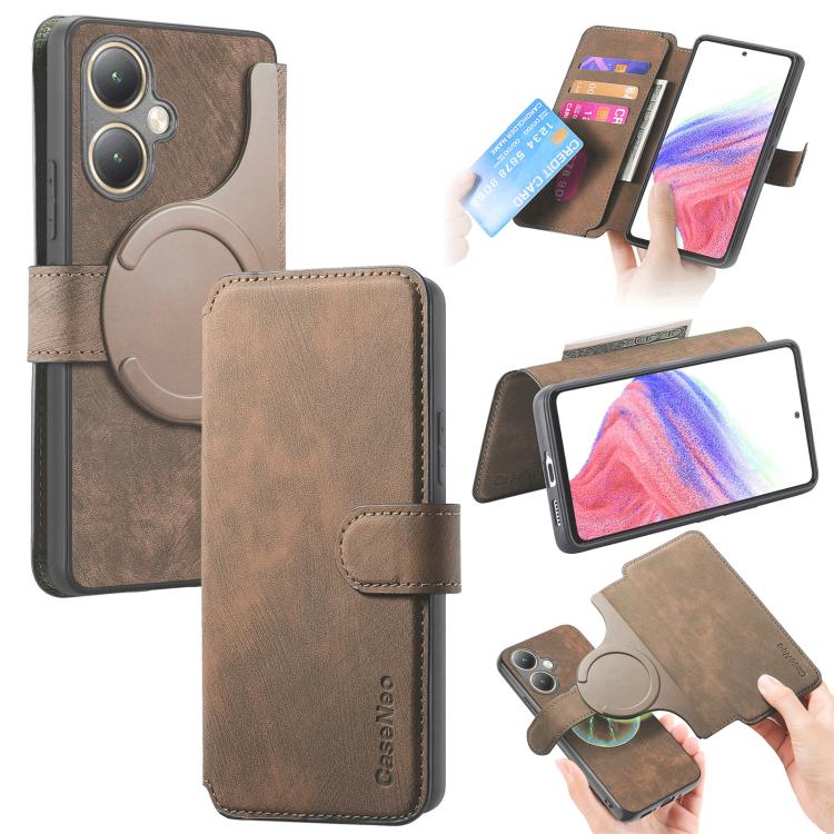 CaseNeo MagSafe RFID Anti-theft Retro Leather Phone Case, For vivo Y35+, For vivo V29 Lite, For vivo Y21s / Y32 / Y21T / Y3T