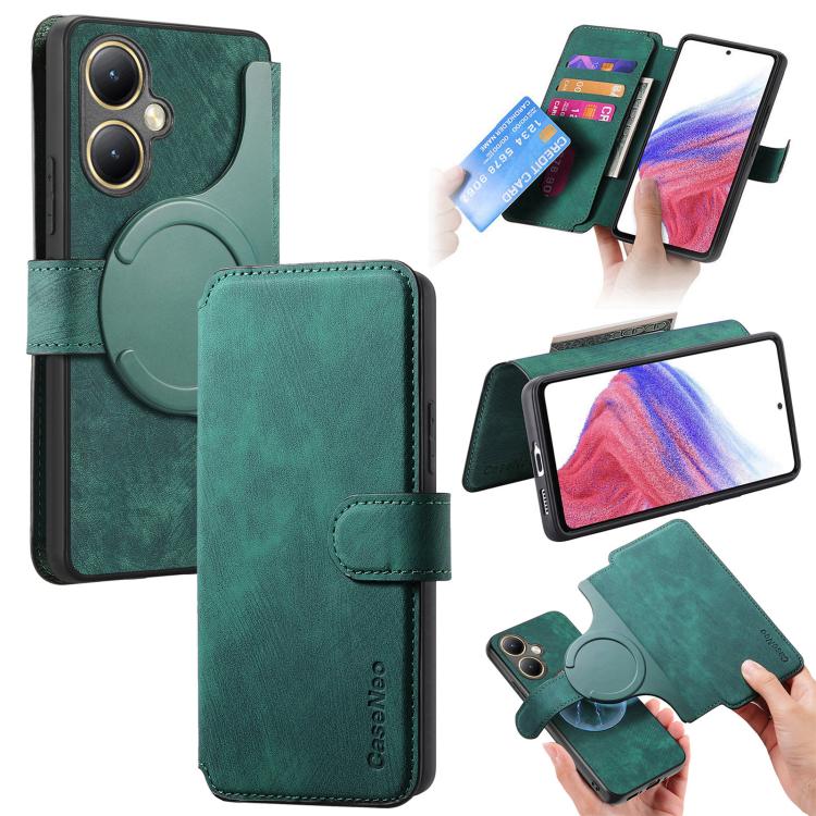 CaseNeo MagSafe RFID Anti-theft Retro Leather Phone Case, For vivo Y35+, For vivo V29 Lite, For vivo Y21s / Y32 / Y21T / Y3T