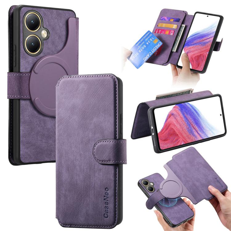 CaseNeo MagSafe RFID Anti-theft Retro Leather Phone Case, For vivo Y35+, For vivo V29 Lite, For vivo Y21s / Y32 / Y21T / Y3T