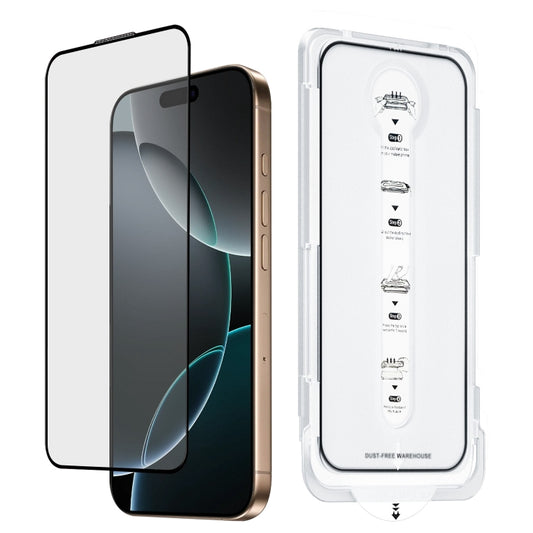 Dust-Free Easy Install HD Tempered Glass Film, For iPhone 16 Pro Max, For iPhone 16 Pro, For iPhone 16 Plus, For iPhone 16, For iPhone 15 Pro Max, For iPhone 15 Pro, For iPhone 15 Plus, For iPhone 15, For iPhone 14 Plus, For iPhone 14, For iPhone 14 Pr...