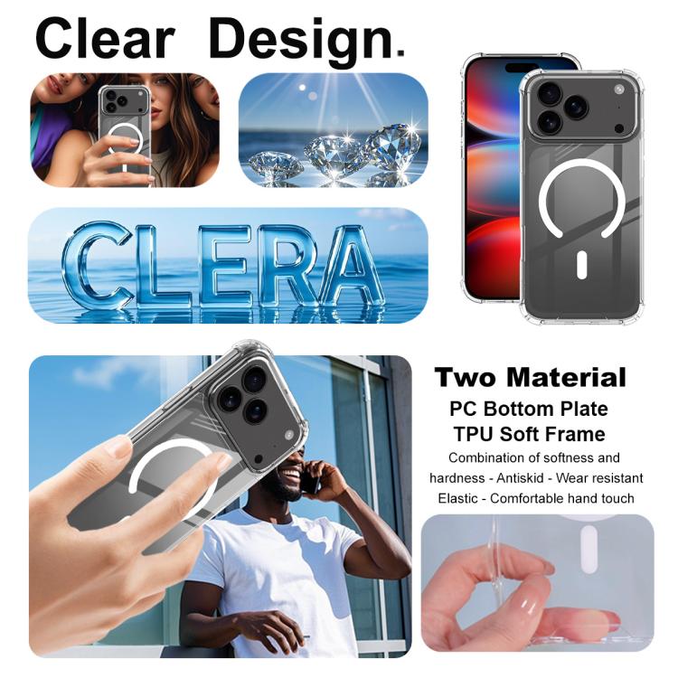 IMAK Space Shield PC + TPU Airbag Shockproof MagSafe Phone Case, For iPhone 17 Pro Max, For iPhone 17 Pro, For iPhone Air, For iPhone 16 Pro, For iPhone 16