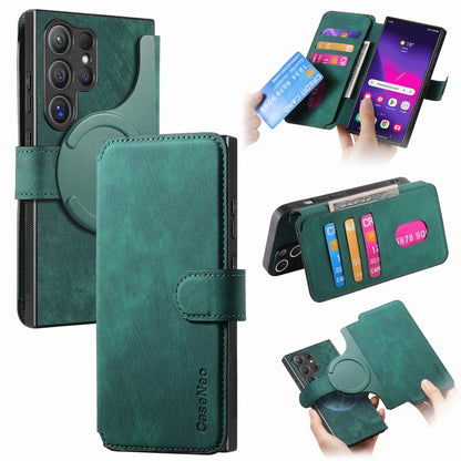 CaseNeo MagSafe RFID Anti-theft Retro Leather Phone Case, For Galaxy S26 FE 5G, For Galaxy S26+ 5G, For Galaxy S26 Ultra 5G, For Galaxy S26 5G, For Galaxy S25 FE 5G, For Galaxy S25 Edge 5G, For Galaxy S25 5G, For Galaxy S25+ 5G, For Galaxy S25 Ultra 5G...