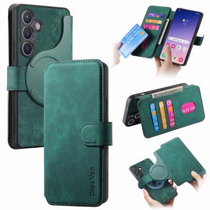 CaseNeo MagSafe RFID Anti-theft Retro Leather Phone Case, For Galaxy S26 FE 5G, For Galaxy S26+ 5G, For Galaxy S26 Ultra 5G, For Galaxy S26 5G, For Galaxy S25 FE 5G, For Galaxy S25 Edge 5G, For Galaxy S25 5G, For Galaxy S25+ 5G, For Galaxy S25 Ultra 5G...