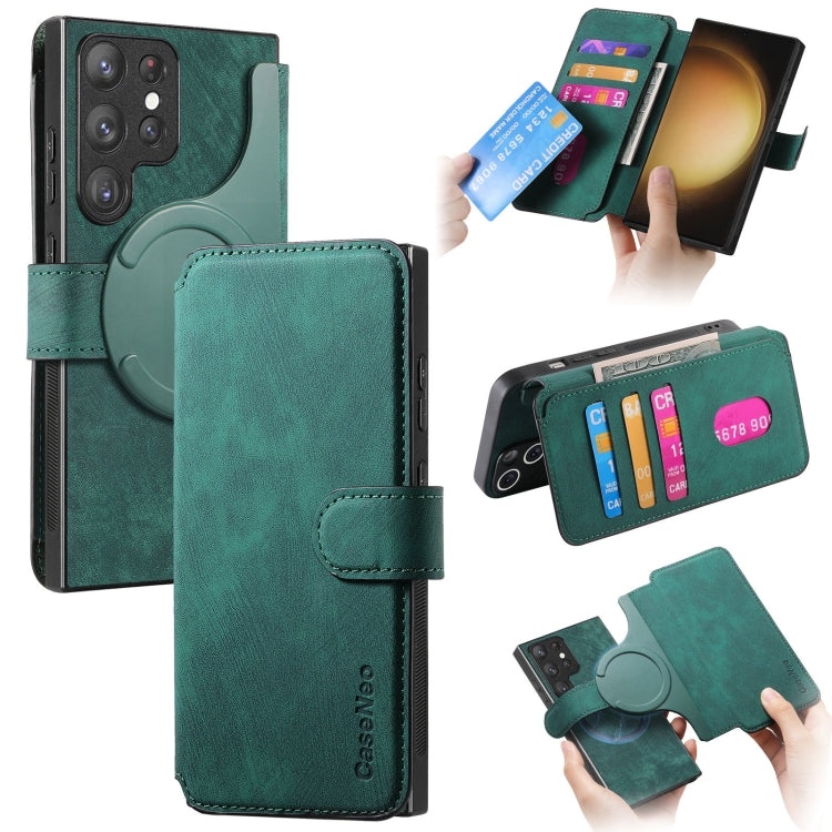 CaseNeo MagSafe RFID Anti-theft Retro Leather Phone Case, For Galaxy S26 FE 5G, For Galaxy S26+ 5G, For Galaxy S26 Ultra 5G, For Galaxy S26 5G, For Galaxy S25 FE 5G, For Galaxy S25 Edge 5G, For Galaxy S25 5G, For Galaxy S25+ 5G, For Galaxy S25 Ultra 5G...