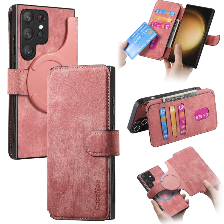 CaseNeo MagSafe RFID Anti-theft Retro Leather Phone Case, For Galaxy S26 FE 5G, For Galaxy S26+ 5G, For Galaxy S26 Ultra 5G, For Galaxy S26 5G, For Galaxy S25 FE 5G, For Galaxy S25 Edge 5G, For Galaxy S25 5G, For Galaxy S25+ 5G, For Galaxy S25 Ultra 5G...