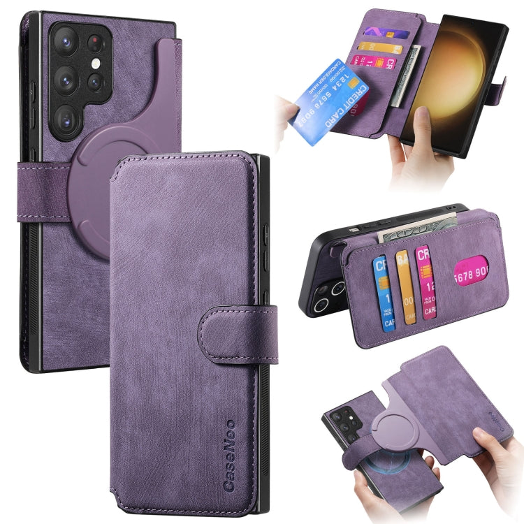 CaseNeo MagSafe RFID Anti-theft Retro Leather Phone Case, For Galaxy S26 FE 5G, For Galaxy S26+ 5G, For Galaxy S26 Ultra 5G, For Galaxy S26 5G, For Galaxy S25 FE 5G, For Galaxy S25 Edge 5G, For Galaxy S25 5G, For Galaxy S25+ 5G, For Galaxy S25 Ultra 5G...