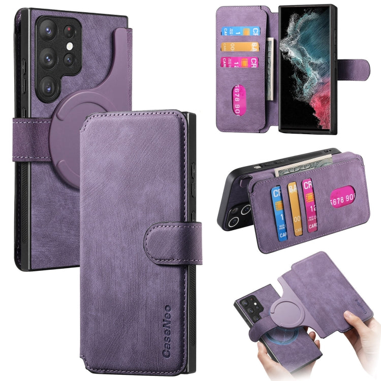 CaseNeo MagSafe RFID Anti-theft Retro Leather Phone Case, For Galaxy S23 5G, For Galaxy S20 FE, For Galaxy S22 Ultra 5G, For Galaxy S22+ 5G, For Galaxy S22 5G, For Galaxy S21 FE 5G, For Galaxy S21 5G, For Galaxy S21+ 5G
