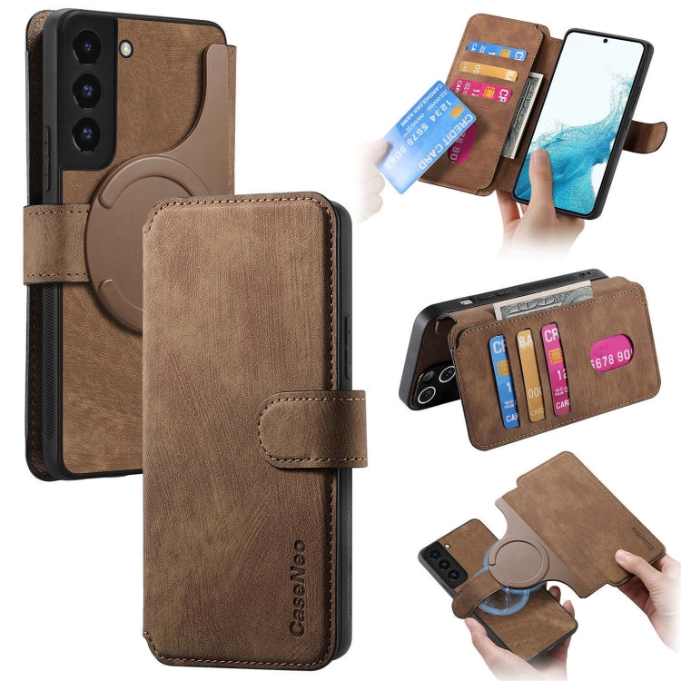CaseNeo MagSafe RFID Anti-theft Retro Leather Phone Case, For Galaxy S20 FE, For Galaxy S22 Ultra 5G, For Galaxy S22+ 5G, For Galaxy S22 5G, For Galaxy S21 FE 5G, For Galaxy S21 5G, For Galaxy S21+ 5G