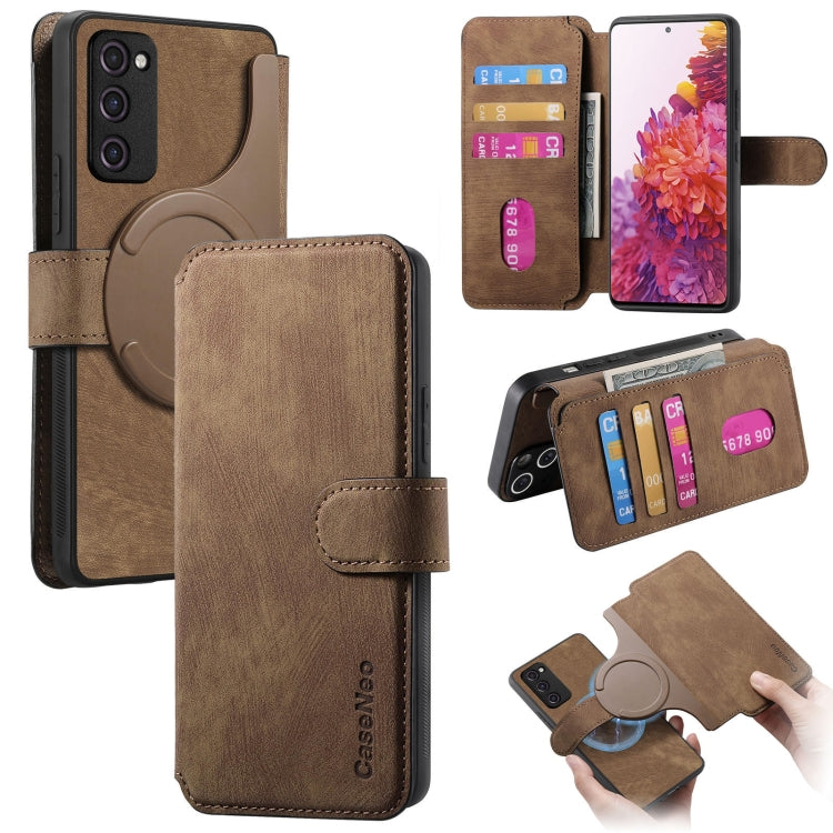 CaseNeo MagSafe RFID Anti-theft Retro Leather Phone Case, For Galaxy S23 5G, For Galaxy S20 FE, For Galaxy S22 Ultra 5G, For Galaxy S22+ 5G, For Galaxy S22 5G, For Galaxy S21 FE 5G, For Galaxy S21 5G, For Galaxy S21+ 5G