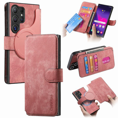 CaseNeo MagSafe RFID Anti-theft Retro Leather Phone Case, For Galaxy S26 FE 5G, For Galaxy S26+ 5G, For Galaxy S26 Ultra 5G, For Galaxy S26 5G, For Galaxy S25 FE 5G, For Galaxy S25 Edge 5G, For Galaxy S25 5G, For Galaxy S25+ 5G, For Galaxy S25 Ultra 5G...