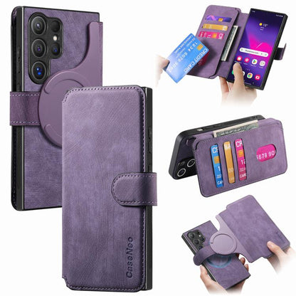 CaseNeo MagSafe RFID Anti-theft Retro Leather Phone Case, For Galaxy S26 FE 5G, For Galaxy S26+ 5G, For Galaxy S26 Ultra 5G, For Galaxy S26 5G, For Galaxy S25 FE 5G, For Galaxy S25 Edge 5G, For Galaxy S25 5G, For Galaxy S25+ 5G, For Galaxy S25 Ultra 5G...