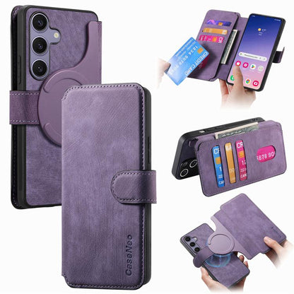 CaseNeo MagSafe RFID Anti-theft Retro Leather Phone Case, For Galaxy S26 FE 5G, For Galaxy S26+ 5G, For Galaxy S26 Ultra 5G, For Galaxy S26 5G, For Galaxy S25 FE 5G, For Galaxy S25 Edge 5G, For Galaxy S25 5G, For Galaxy S25+ 5G, For Galaxy S25 Ultra 5G...