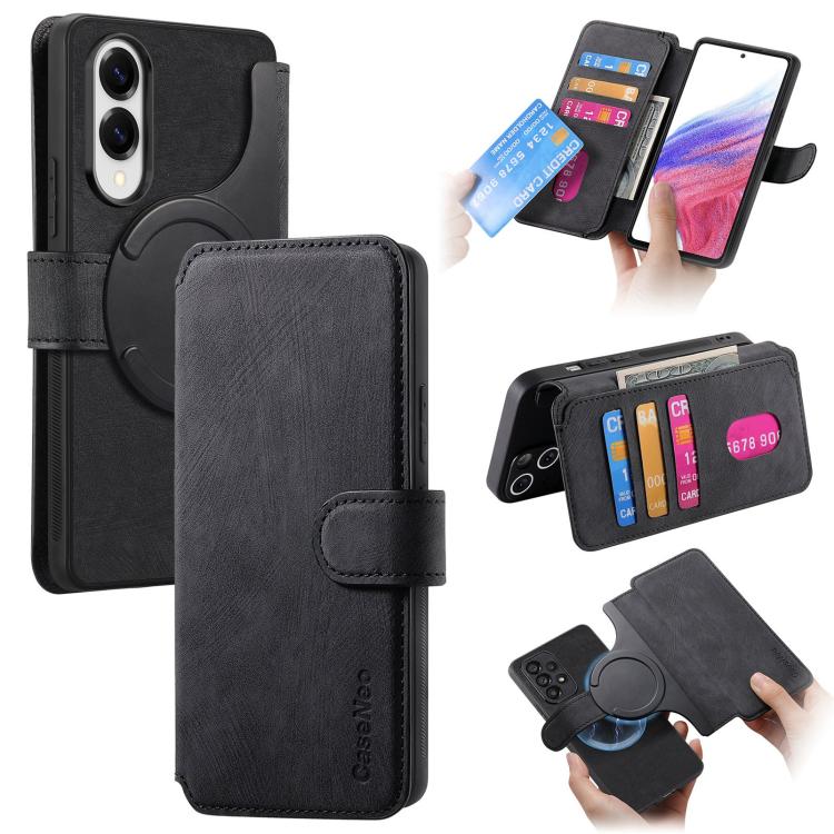 CaseNeo MagSafe RFID Anti-theft Retro Leather Phone Case, For Galaxy S26 FE 5G, For Galaxy S26+ 5G, For Galaxy S26 Ultra 5G, For Galaxy S26 5G, For Galaxy S25 FE 5G, For Galaxy S25 Edge 5G, For Galaxy S25 5G, For Galaxy S25+ 5G, For Galaxy S25 Ultra 5G...