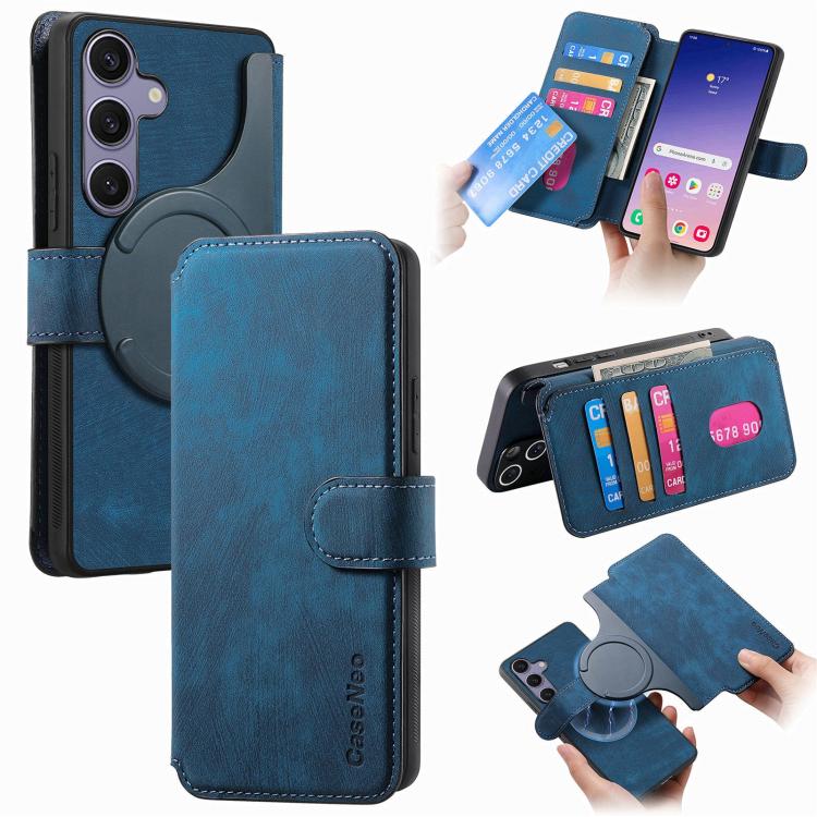 CaseNeo MagSafe RFID Anti-theft Retro Leather Phone Case, For Galaxy S26 FE 5G, For Galaxy S26+ 5G, For Galaxy S26 Ultra 5G, For Galaxy S26 5G, For Galaxy S25 FE 5G, For Galaxy S25 Edge 5G, For Galaxy S25 5G, For Galaxy S25+ 5G, For Galaxy S25 Ultra 5G...