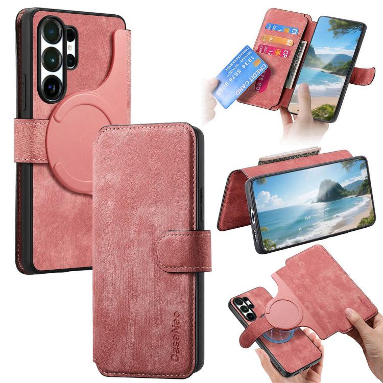 CaseNeo MagSafe RFID Anti-theft Retro Leather Phone Case, For Galaxy S26 FE 5G, For Galaxy S26+ 5G, For Galaxy S26 Ultra 5G, For Galaxy S26 5G, For Galaxy S25 FE 5G, For Galaxy S25 Edge 5G, For Galaxy S25 5G, For Galaxy S25+ 5G, For Galaxy S25 Ultra 5G...