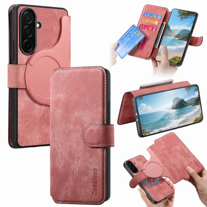 CaseNeo MagSafe RFID Anti-theft Retro Leather Phone Case, For Galaxy S26+ 5G, For Galaxy S26 Ultra 5G, For Galaxy S26 5G, For Galaxy S25 FE 5G, For Galaxy S25 Edge 5G, For Galaxy S25 5G, For Galaxy S25+ 5G, For Galaxy S25 Ultra 5G, For Galaxy S24 FE 5G...