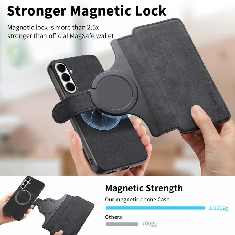 CaseNeo MagSafe RFID Anti-theft Retro Leather Phone Case, For Galaxy S26 FE 5G, For Galaxy S26+ 5G, For Galaxy S26 Ultra 5G, For Galaxy S26 5G, For Galaxy S25 FE 5G, For Galaxy S25 Edge 5G, For Galaxy S25 5G, For Galaxy S25+ 5G, For Galaxy S25 Ultra 5G...