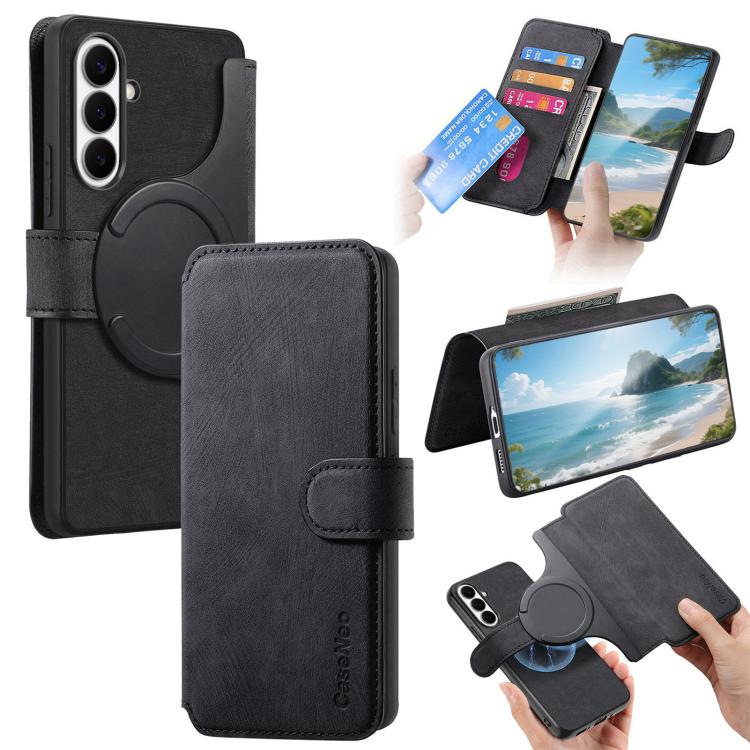 CaseNeo MagSafe RFID Anti-theft Retro Leather Phone Case, For Galaxy S26 FE 5G, For Galaxy S26+ 5G, For Galaxy S26 Ultra 5G, For Galaxy S26 5G, For Galaxy S25 FE 5G, For Galaxy S25 Edge 5G, For Galaxy S25 5G, For Galaxy S25+ 5G, For Galaxy S25 Ultra 5G...