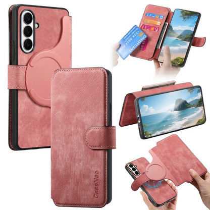 CaseNeo MagSafe RFID Anti-theft Retro Leather Phone Case, For Galaxy S26 FE 5G, For Galaxy S26+ 5G, For Galaxy S26 Ultra 5G, For Galaxy S26 5G, For Galaxy S25 FE 5G, For Galaxy S25 Edge 5G, For Galaxy S25 5G, For Galaxy S25+ 5G, For Galaxy S25 Ultra 5G...