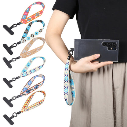 Retro Ethnic Style Mobile Phone Anti-lost Wrist Strap Lanyard Short Lanyard