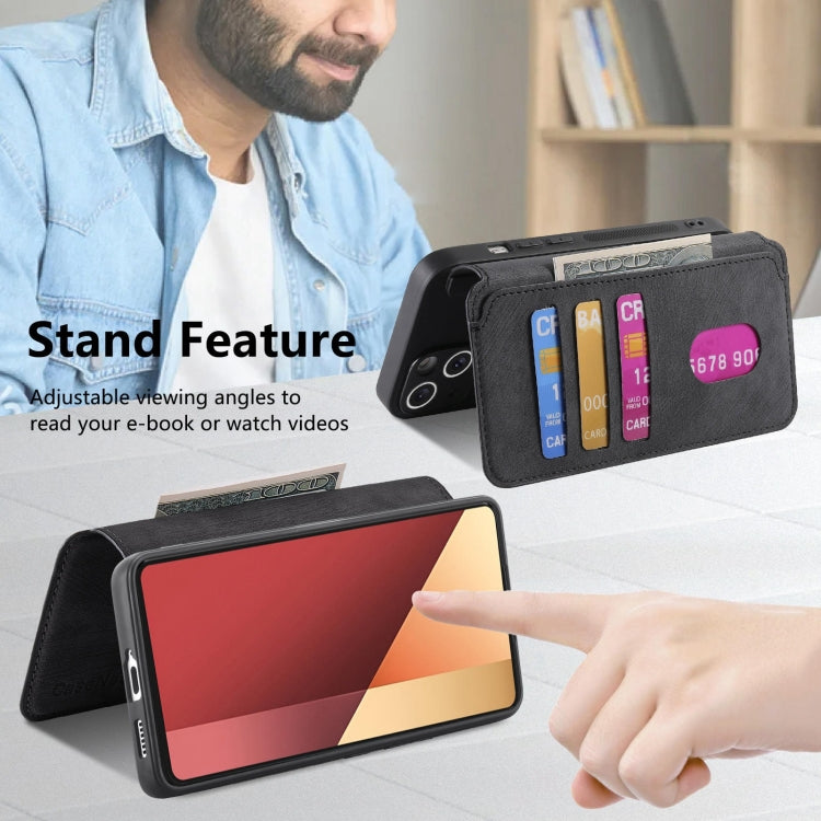 CaseNeo MagSafe RFID Anti-theft Retro Leather Phone Case, For Redmi Note 13 Pro 4G, For Redmi 13C 4G / 13R, For Redmi Note 13 4G, For Redmi Note 13 Pro 5G, For Redmi Note 13 5G, For Redmi Note 13 Pro+ 5G, For Redmi Note 12 4G Global                    ...
