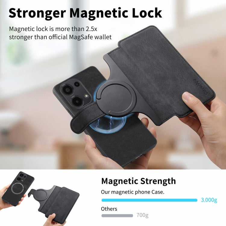 CaseNeo MagSafe RFID Anti-theft Retro Leather Phone Case, For Redmi Note 13 Pro 4G, For Redmi 13C 4G / 13R, For Redmi Note 13 4G, For Redmi Note 13 Pro 5G, For Redmi Note 13 5G, For Redmi Note 13 Pro+ 5G, For Redmi Note 12 4G Global                    ...