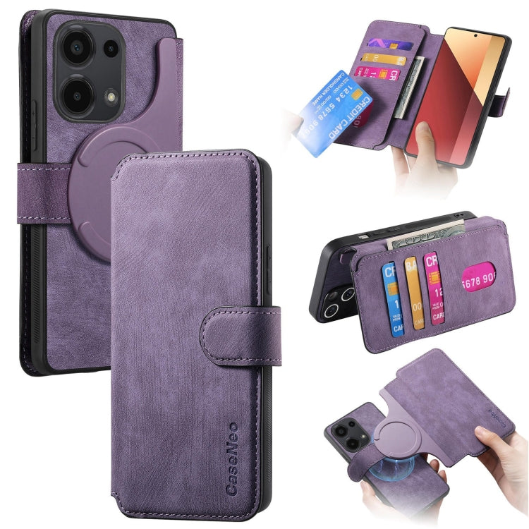 CaseNeo MagSafe RFID Anti-theft Retro Leather Phone Case, For Redmi Note 13 Pro 4G, For Redmi 13C 4G / 13R, For Redmi Note 13 4G, For Redmi Note 13 Pro 5G, For Redmi Note 13 5G, For Redmi Note 13 Pro+ 5G, For Redmi Note 12 4G Global                    ...