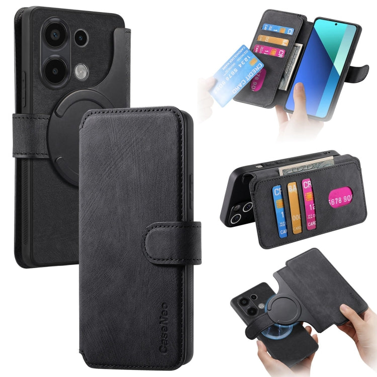 CaseNeo MagSafe RFID Anti-theft Retro Leather Phone Case, For Redmi Note 13 Pro 4G, For Redmi 13C 4G / 13R, For Redmi Note 13 4G, For Redmi Note 13 Pro 5G, For Redmi Note 13 5G, For Redmi Note 13 Pro+ 5G, For Redmi Note 12 4G Global                    ...