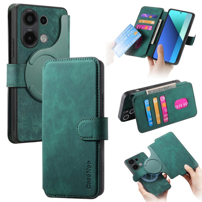 CaseNeo MagSafe RFID Anti-theft Retro Leather Phone Case, For Redmi Note 13 Pro 4G, For Redmi 13C 4G / 13R, For Redmi Note 13 4G, For Redmi Note 13 Pro 5G, For Redmi Note 13 5G, For Redmi Note 13 Pro+ 5G, For Redmi Note 12 4G Global                    ...