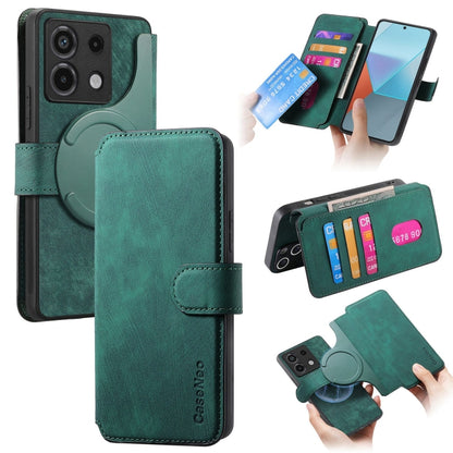 CaseNeo MagSafe RFID Anti-theft Retro Leather Phone Case, For Redmi Note 13 Pro 4G, For Redmi 13C 4G / 13R, For Redmi Note 13 4G, For Redmi Note 13 Pro 5G, For Redmi Note 13 5G, For Redmi Note 13 Pro+ 5G, For Redmi Note 12 4G Global                    ...