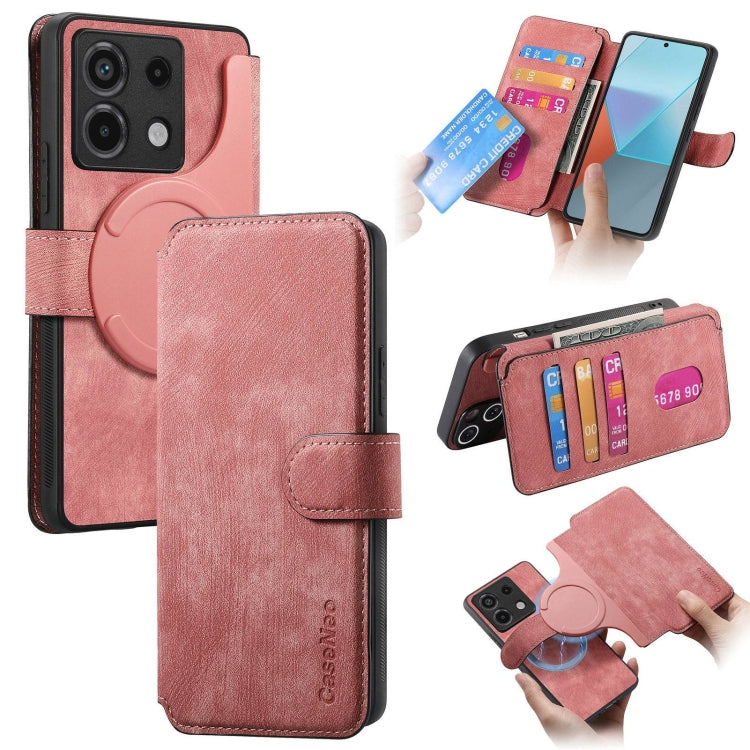 CaseNeo MagSafe RFID Anti-theft Retro Leather Phone Case, For Redmi Note 13 Pro 4G, For Redmi 13C 4G / 13R, For Redmi Note 13 4G, For Redmi Note 13 Pro 5G, For Redmi Note 13 5G, For Redmi Note 13 Pro+ 5G, For Redmi Note 12 4G Global                    ...
