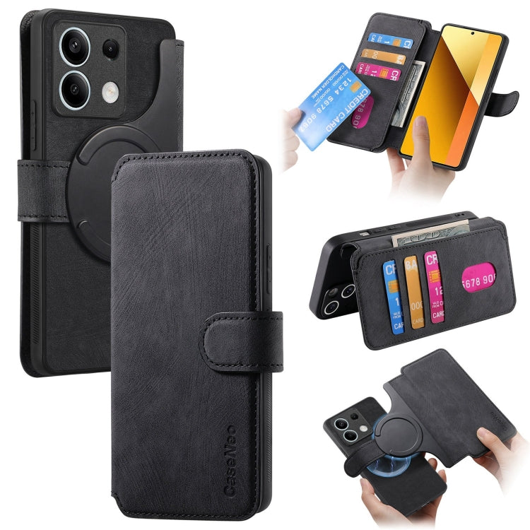 CaseNeo MagSafe RFID Anti-theft Retro Leather Phone Case, For Redmi Note 13 Pro 4G, For Redmi 13C 4G / 13R, For Redmi Note 13 4G, For Redmi Note 13 Pro 5G, For Redmi Note 13 5G, For Redmi Note 13 Pro+ 5G, For Redmi Note 12 4G Global                    ...