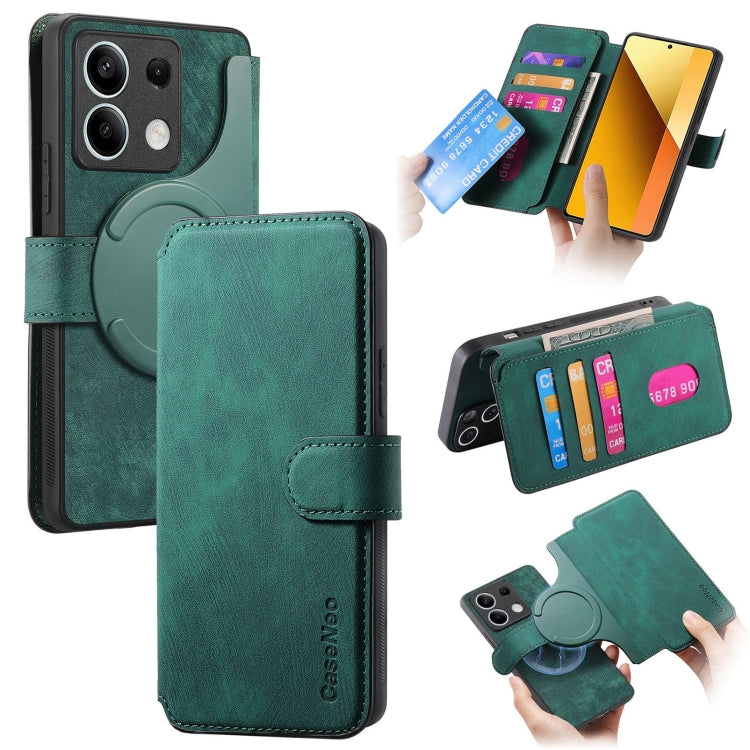 CaseNeo MagSafe RFID Anti-theft Retro Leather Phone Case, For Redmi Note 13 Pro 4G, For Redmi 13C 4G / 13R, For Redmi Note 13 4G, For Redmi Note 13 Pro 5G, For Redmi Note 13 5G, For Redmi Note 13 Pro+ 5G, For Redmi Note 12 4G Global                    ...