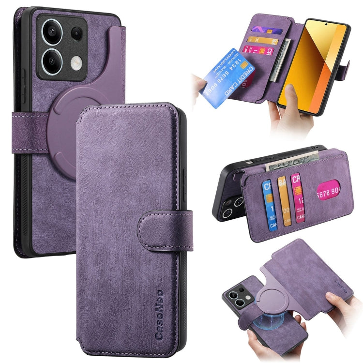 CaseNeo MagSafe RFID Anti-theft Retro Leather Phone Case, For Redmi Note 13 Pro 4G, For Redmi 13C 4G / 13R, For Redmi Note 13 4G, For Redmi Note 13 Pro 5G, For Redmi Note 13 5G, For Redmi Note 13 Pro+ 5G, For Redmi Note 12 4G Global                    ...