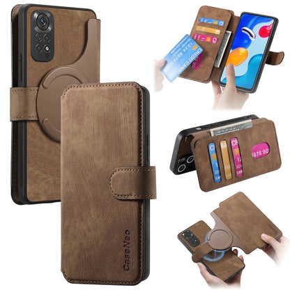 CaseNeo MagSafe RFID Anti-theft Retro Leather Phone Case, For Redmi Note 13 Pro 4G, For Redmi 13C 4G / 13R, For Redmi Note 13 4G, For Redmi Note 13 Pro 5G, For Redmi Note 13 5G, For Redmi Note 13 Pro+ 5G, For Redmi Note 12 4G Global                    ...