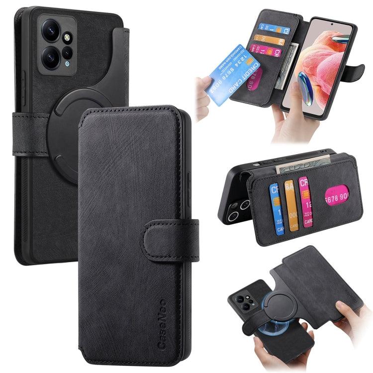 CaseNeo MagSafe RFID Anti-theft Retro Leather Phone Case, For Redmi Note 13 Pro 4G, For Redmi 13C 4G / 13R, For Redmi Note 13 4G, For Redmi Note 13 Pro 5G, For Redmi Note 13 5G, For Redmi Note 13 Pro+ 5G, For Redmi Note 12 4G Global                    ...