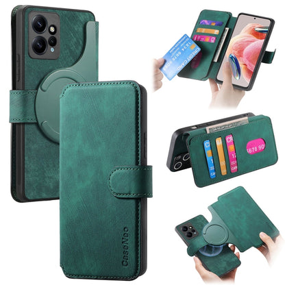 CaseNeo MagSafe RFID Anti-theft Retro Leather Phone Case, For Redmi Note 13 Pro 4G, For Redmi 13C 4G / 13R, For Redmi Note 13 4G, For Redmi Note 13 Pro 5G, For Redmi Note 13 5G, For Redmi Note 13 Pro+ 5G, For Redmi Note 12 4G Global                    ...