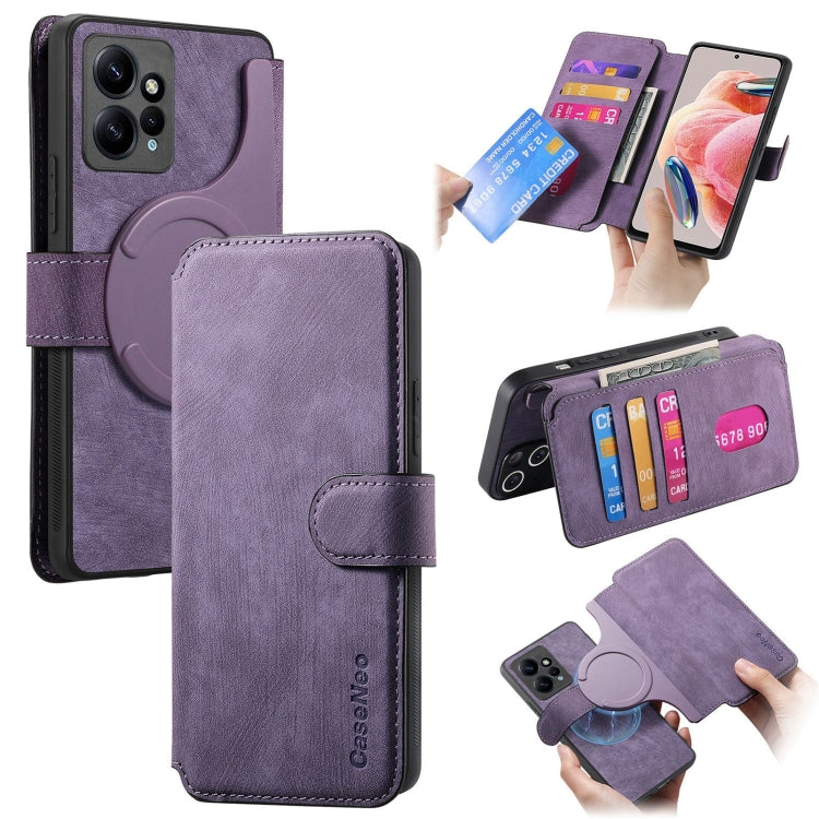 CaseNeo MagSafe RFID Anti-theft Retro Leather Phone Case, For Redmi Note 13 Pro 4G, For Redmi 13C 4G / 13R, For Redmi Note 13 4G, For Redmi Note 13 Pro 5G, For Redmi Note 13 5G, For Redmi Note 13 Pro+ 5G, For Redmi Note 12 4G Global                    ...
