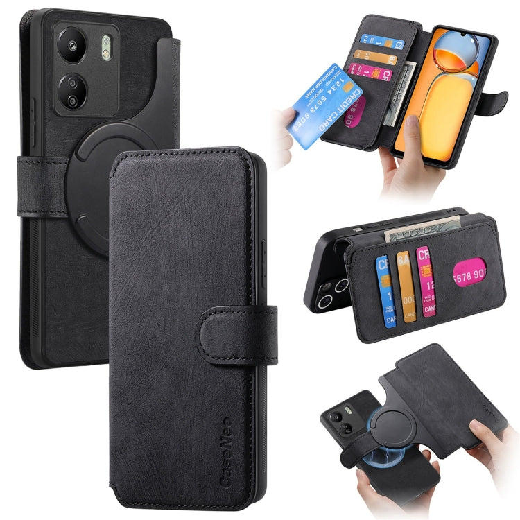 CaseNeo MagSafe RFID Anti-theft Retro Leather Phone Case, For Redmi Note 13 Pro 4G, For Redmi 13C 4G / 13R, For Redmi Note 13 4G, For Redmi Note 13 Pro 5G, For Redmi Note 13 5G, For Redmi Note 13 Pro+ 5G, For Redmi Note 12 4G Global                    ...