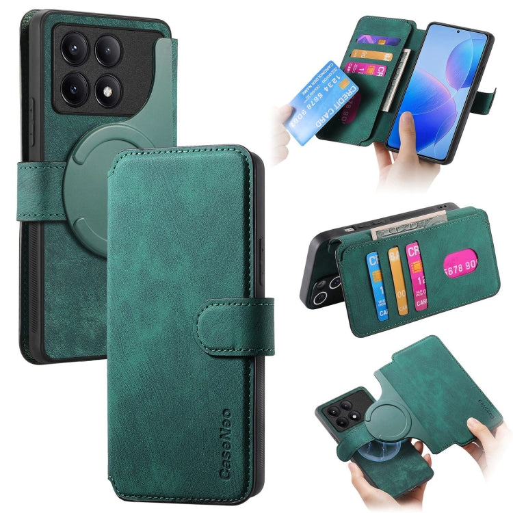 CaseNeo MagSafe RFID Anti-theft Retro Leather Phone Case, For Redmi Turbo 5 Max / Poco X8 Pro Max, For Redmi Turbo 5 5G / Poco X8 Pro 5G, For Redmi Note 15 Pro+ 5G Global 163.3mm, For Redmi Note 15 4G / 5G Global 164mm                                  ...
